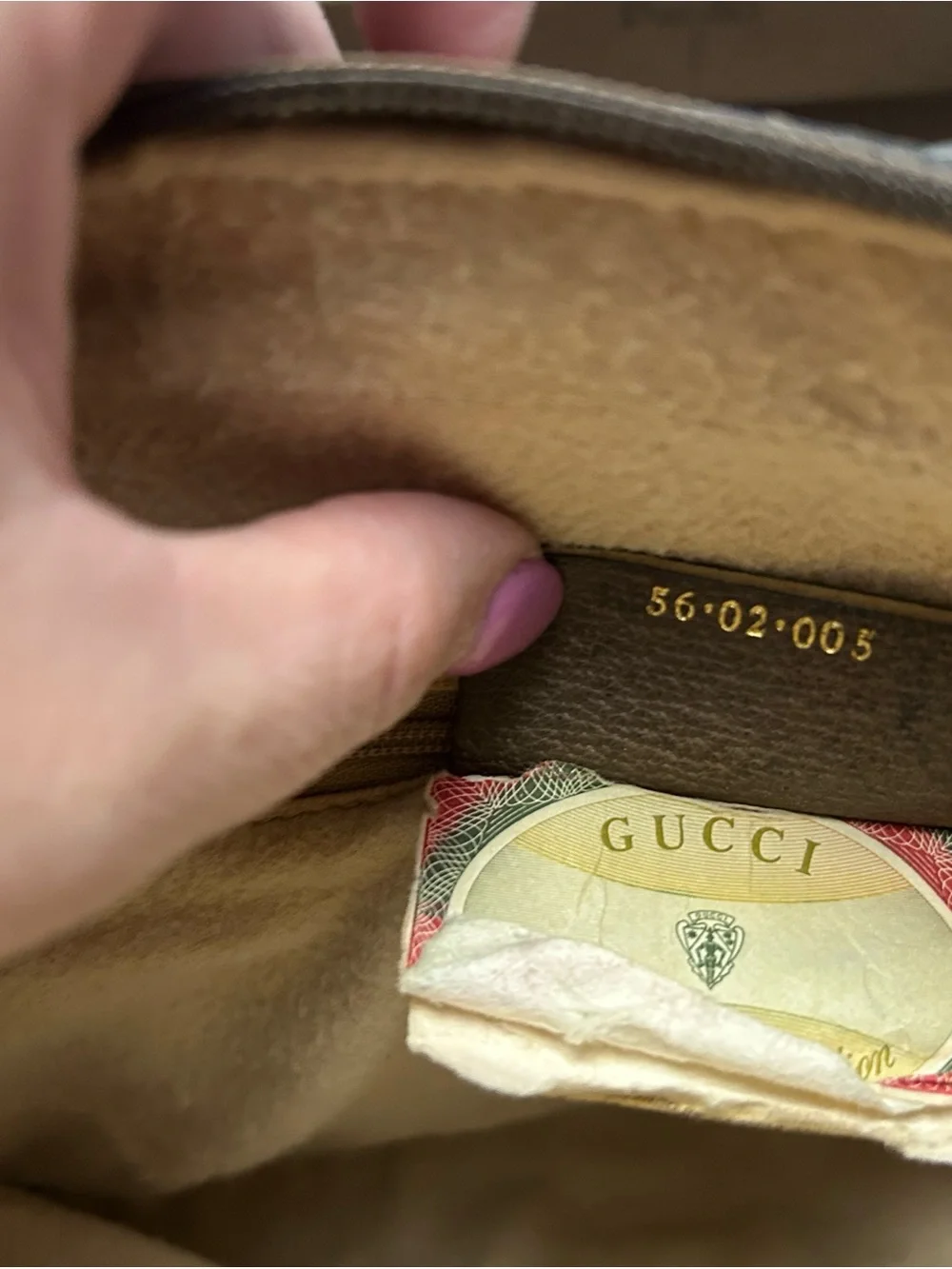 Gucci Beige Brown Monogram Canvas Backpack with Green-Red Web